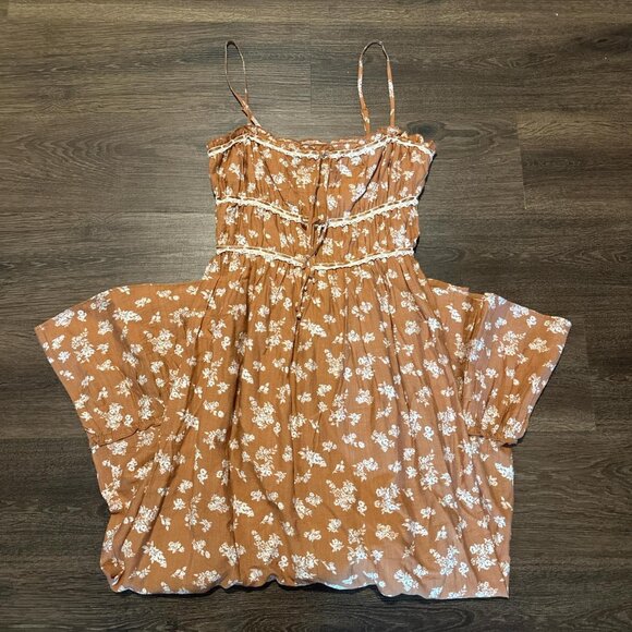 Dresses & Skirts - Women's Orange and Brown Dress